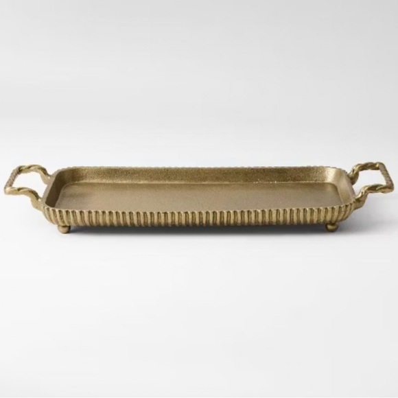 Brass Footed Tray with Handles - Threshold™ designed with Studio McGee - Picture 1 of 7